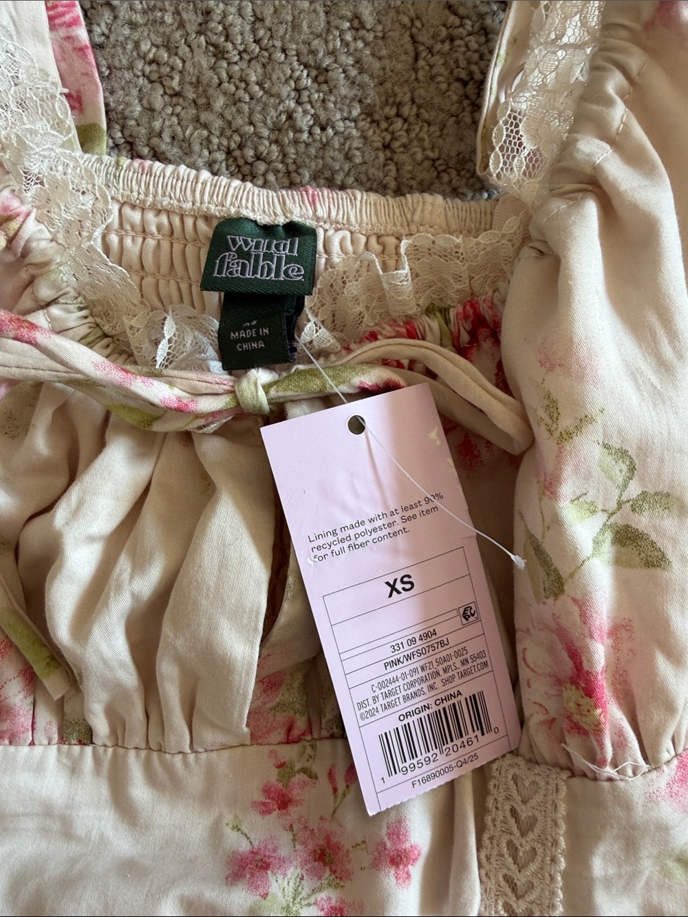 Wild Fable Floral Corset Dress Coquette Girl Whimsy Cottagecore Fairy XS NWT - Picture 4 of 12